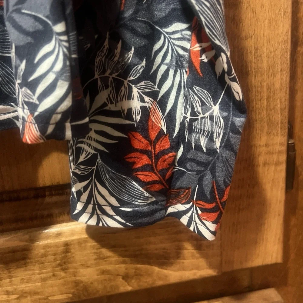 Hang Ten‎ Women's Long Sleeve Sun Protection Tee Blue Red Size XL UPF 50 +